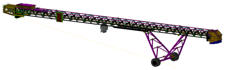 Ramp-Conveyor Carmaky Ramp Conveyor with adjustable-height mobile frame